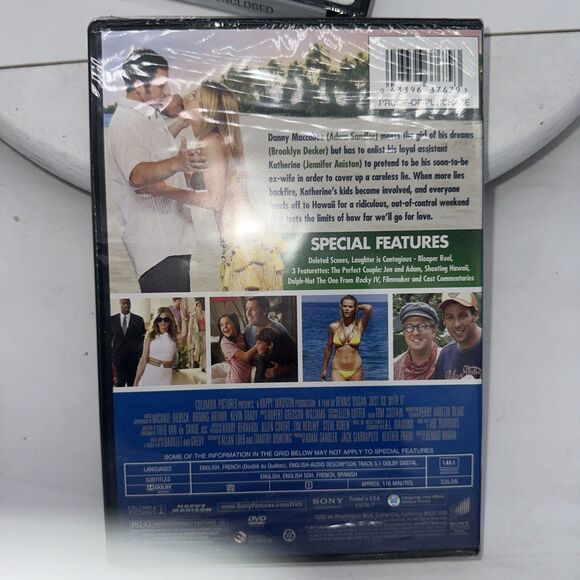 Just Go With It DVD NEW Sealed Adam Sandler Jennifer Aniston Romantic Comedy - Picture 2 of 3